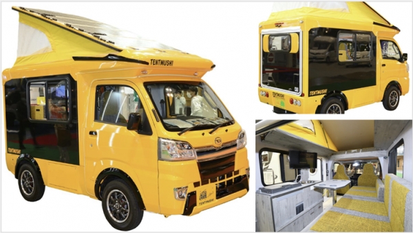 밴숍미카미(VAN SHOP MIKAMI)의 경트럭 베이스의 케이캠퍼. 일본에서 부동의 인기를 얻고 있는 모델. 승차 4인, 취침 4인. 가격은 335만 2800엔(한화 약 3299만 원)부터